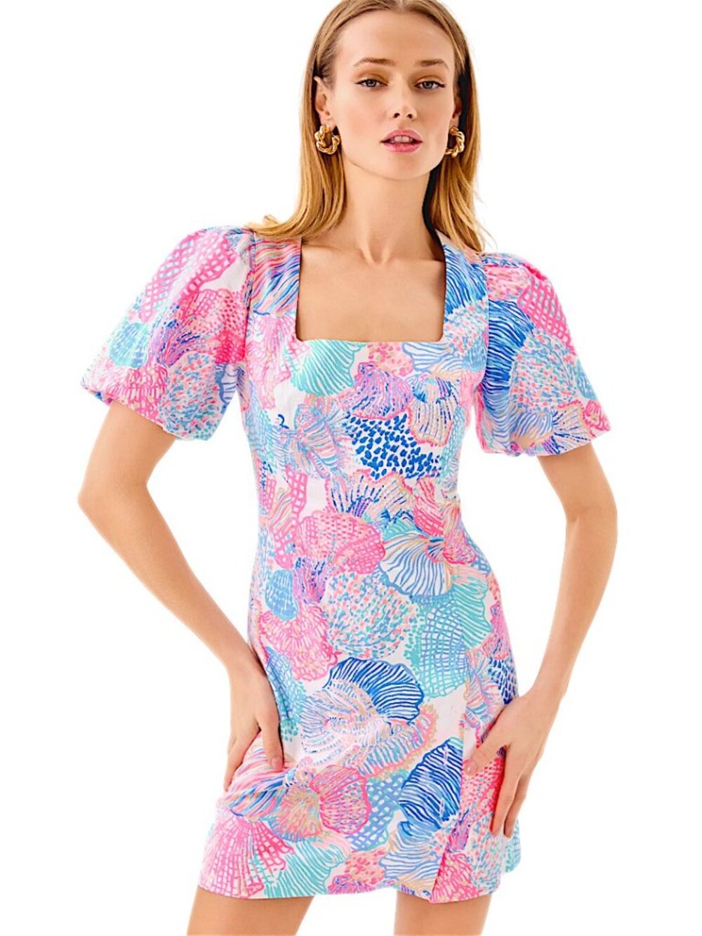 Lilly Pulitzer Kalinara Sleeved Romper in Multi/Roar of the Seas NWT - Size 4